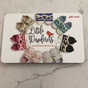 $60 gift card to Little Wanderers for baby
